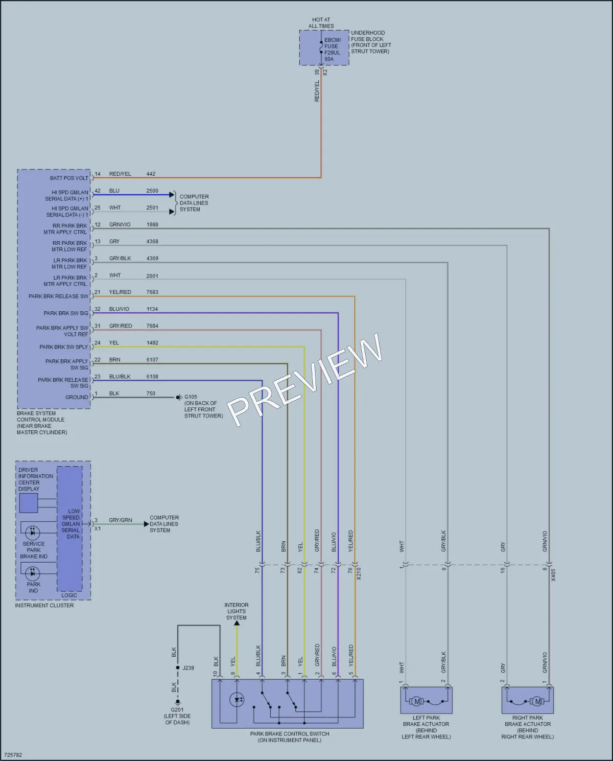 2020 Cadillac CT6V Shift Interlock wiring diagram preview