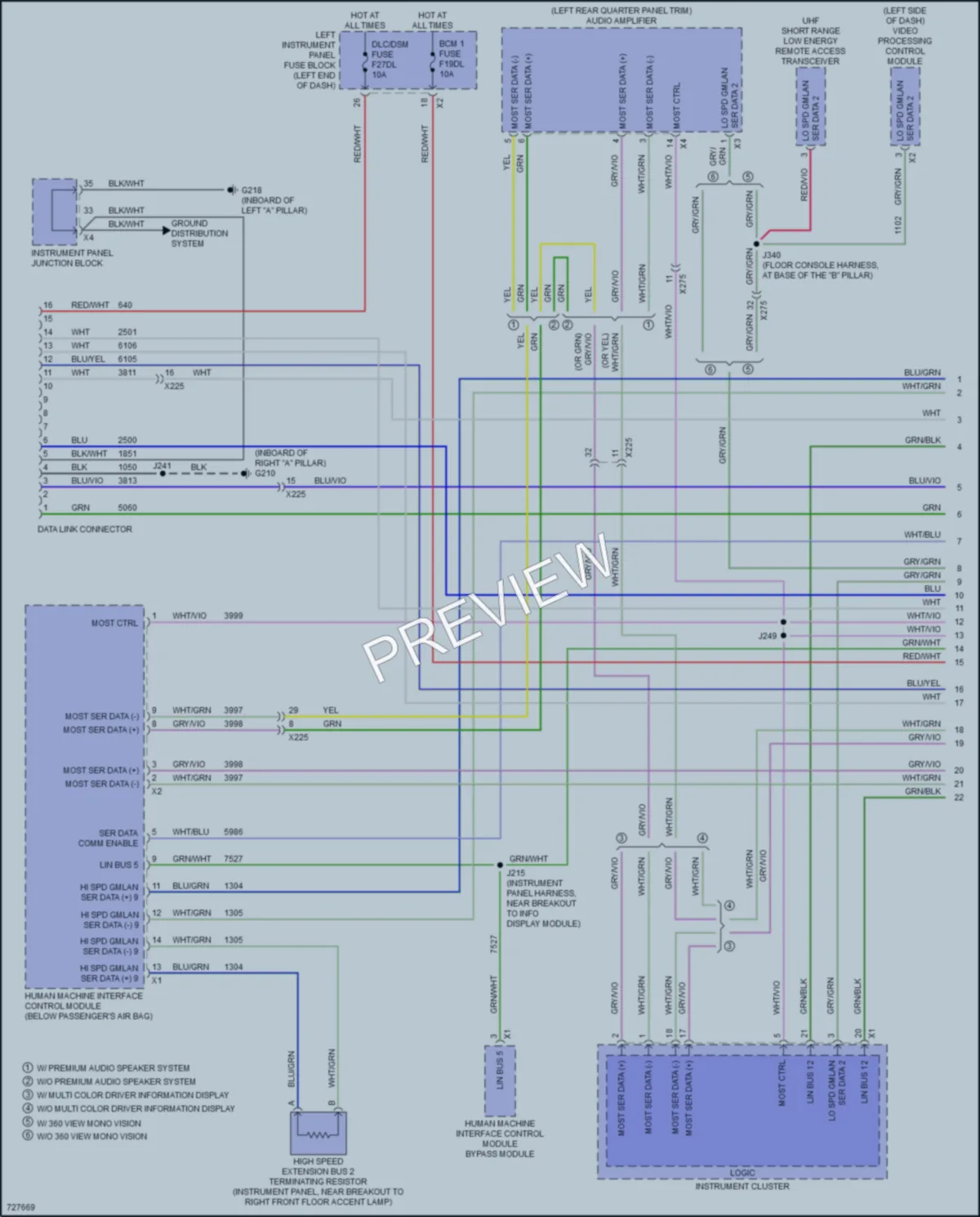 2020 Cadillac Escalade Computer Data Lines wiring diagram preview