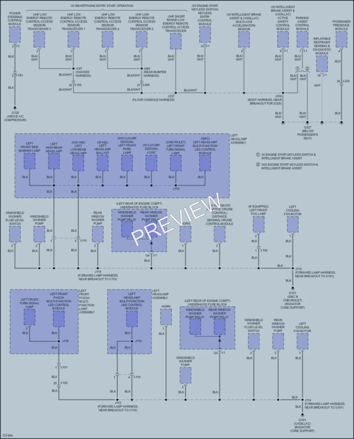 2020 Cadillac Escalade Ground Distribution wiring diagram preview
