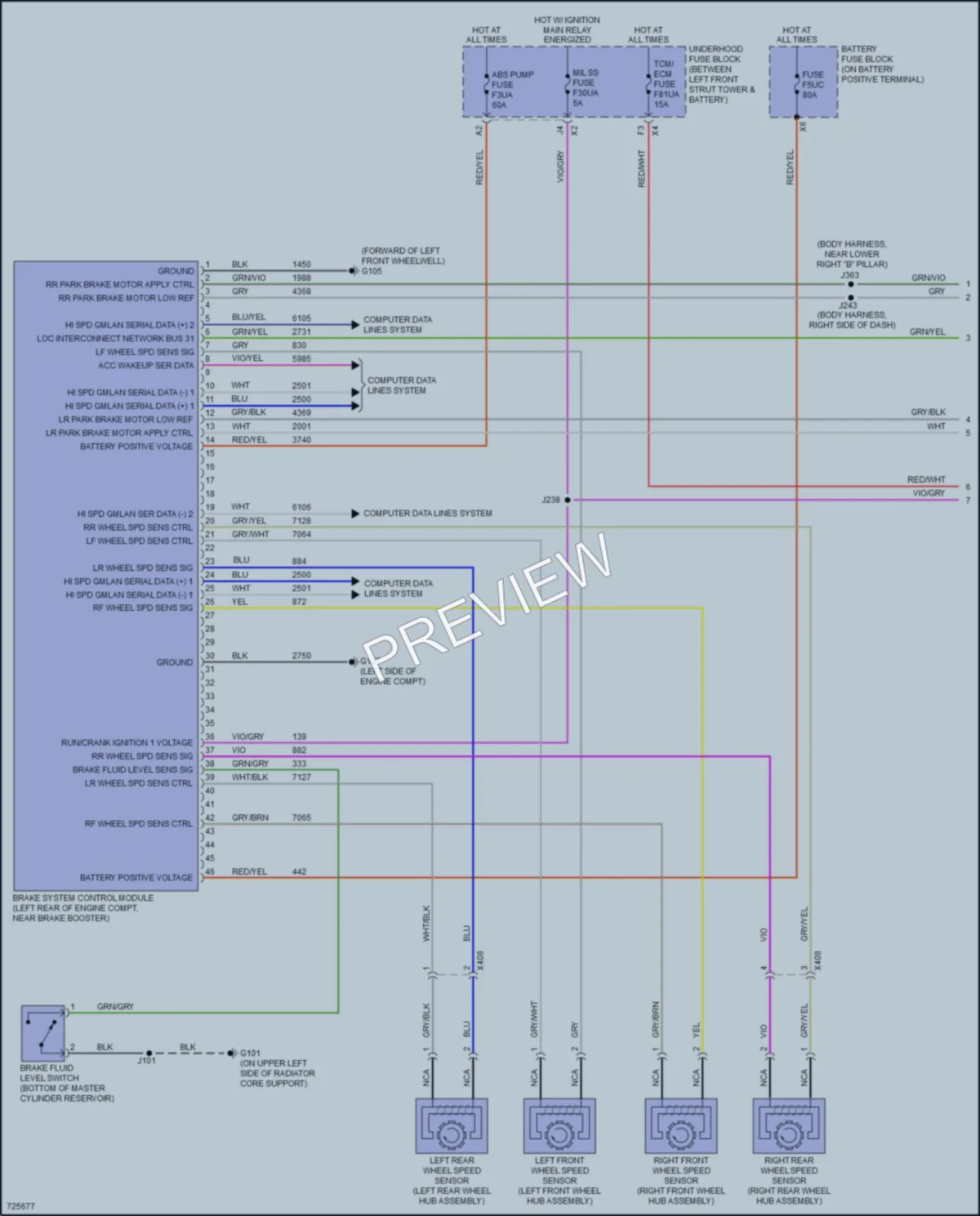 2020 Cadillac XT4 Anti Lock Brakes wiring diagram preview