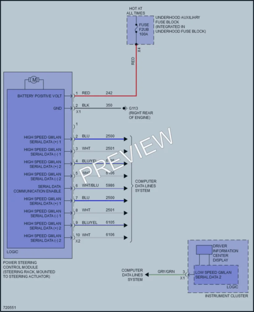 2020 Cadillac XT4 Electronic Power Steering wiring diagram preview