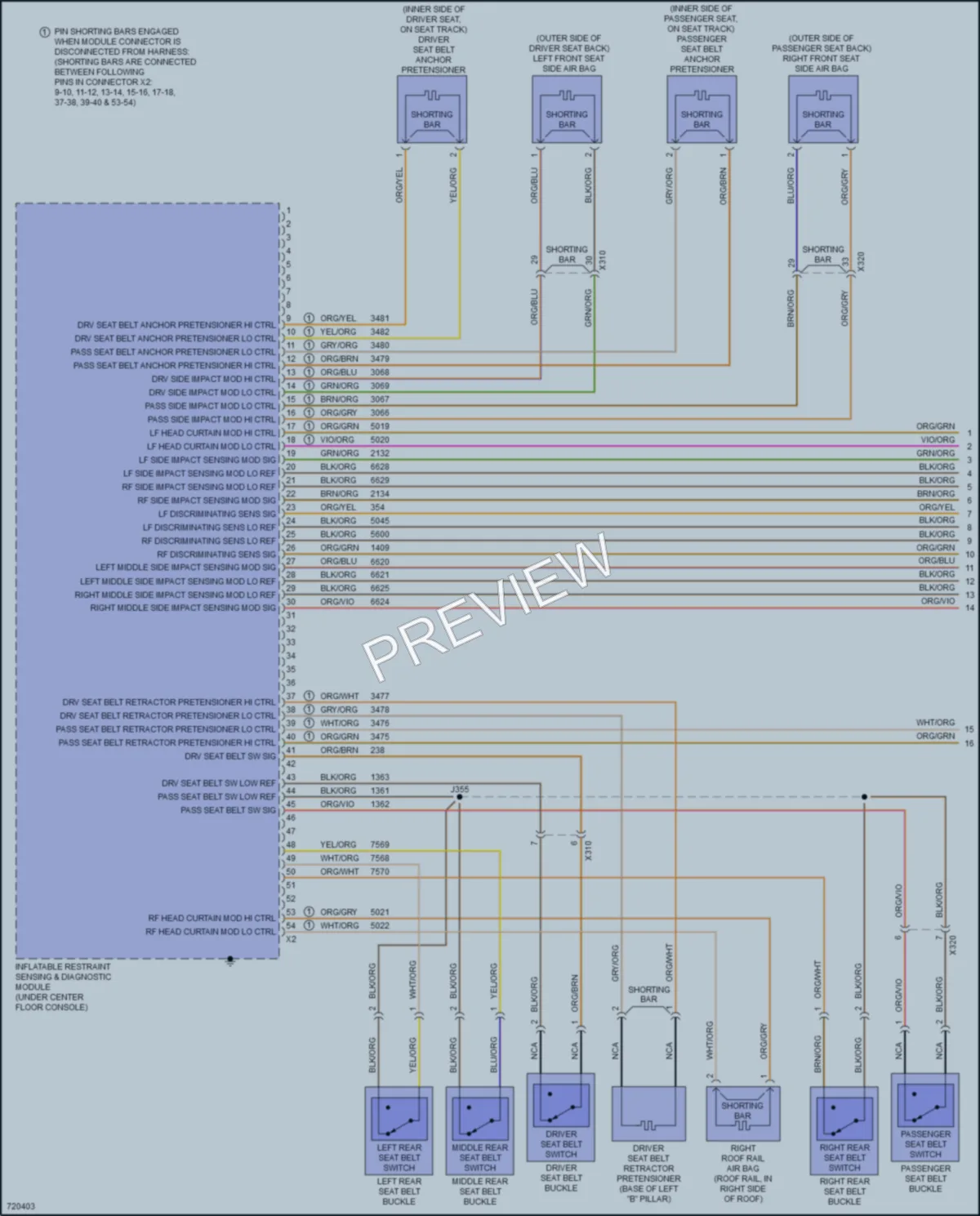 2020 Cadillac XT4 Supplemental Restraints wiring diagram preview