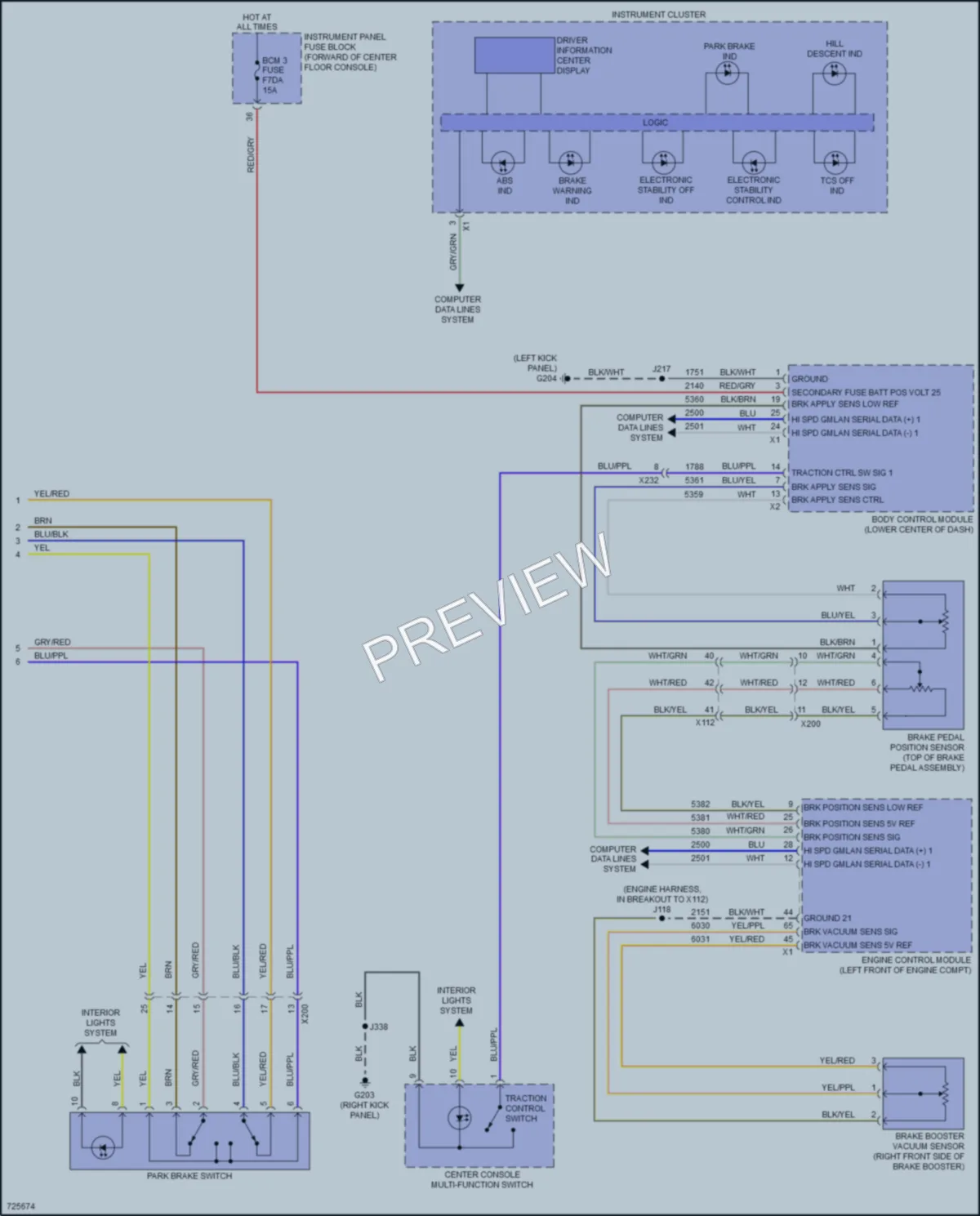 2020 Cadillac XT5 Anti Lock Brakes wiring diagram preview