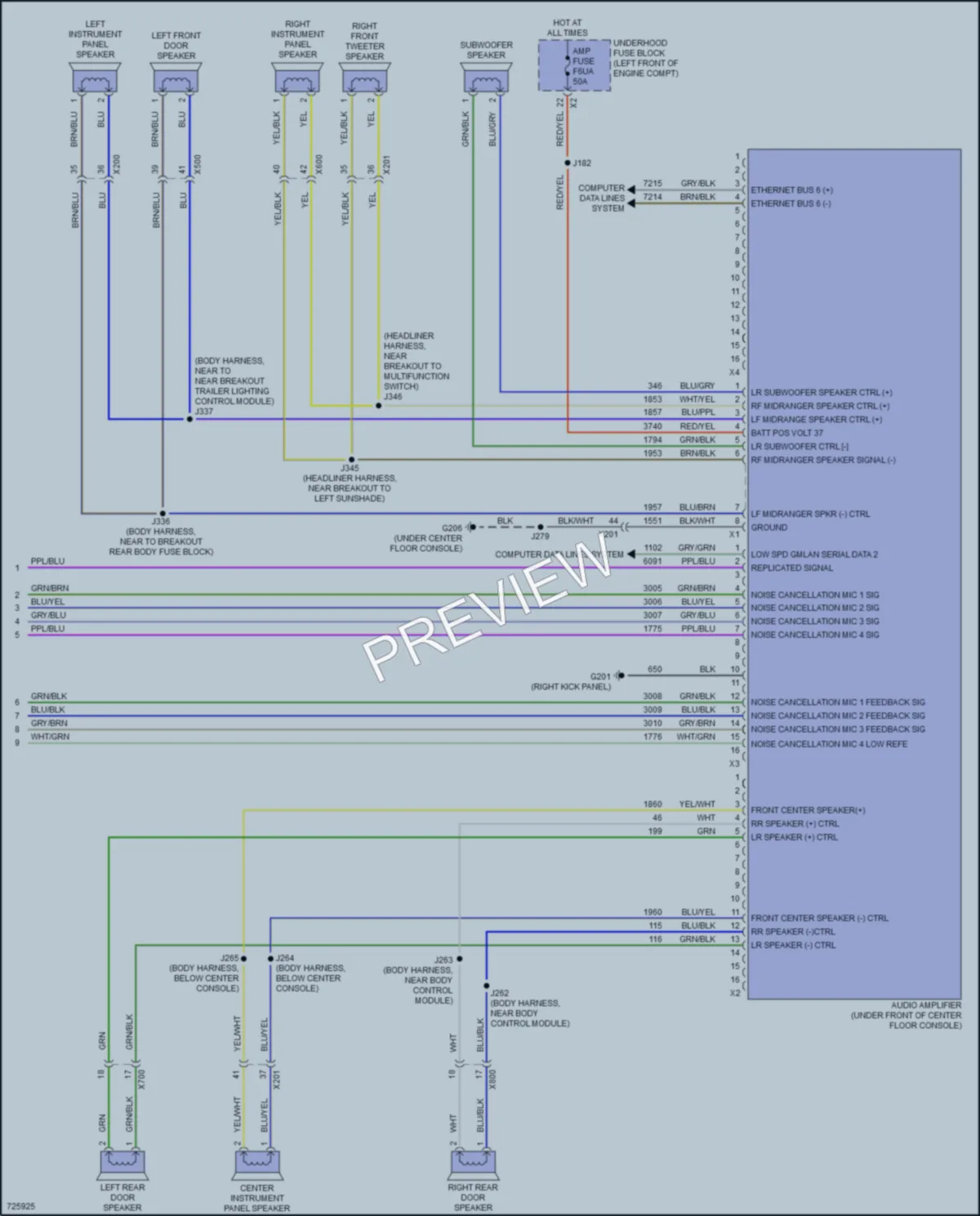 2020 Cadillac XT5 Navigation wiring diagram preview