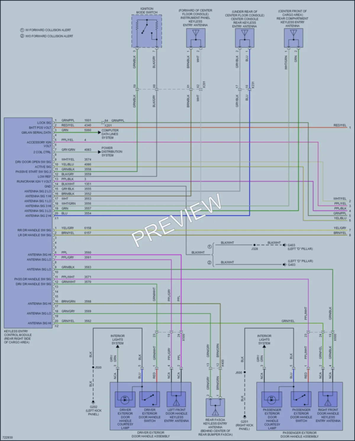 2020 Cadillac XT5 Power Door Locks wiring diagram preview