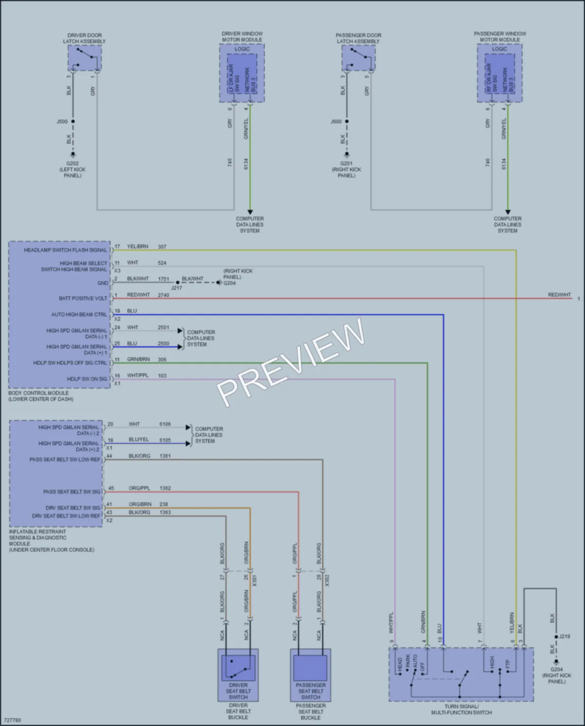 2020 Cadillac XT5 Warning Systems wiring diagram preview