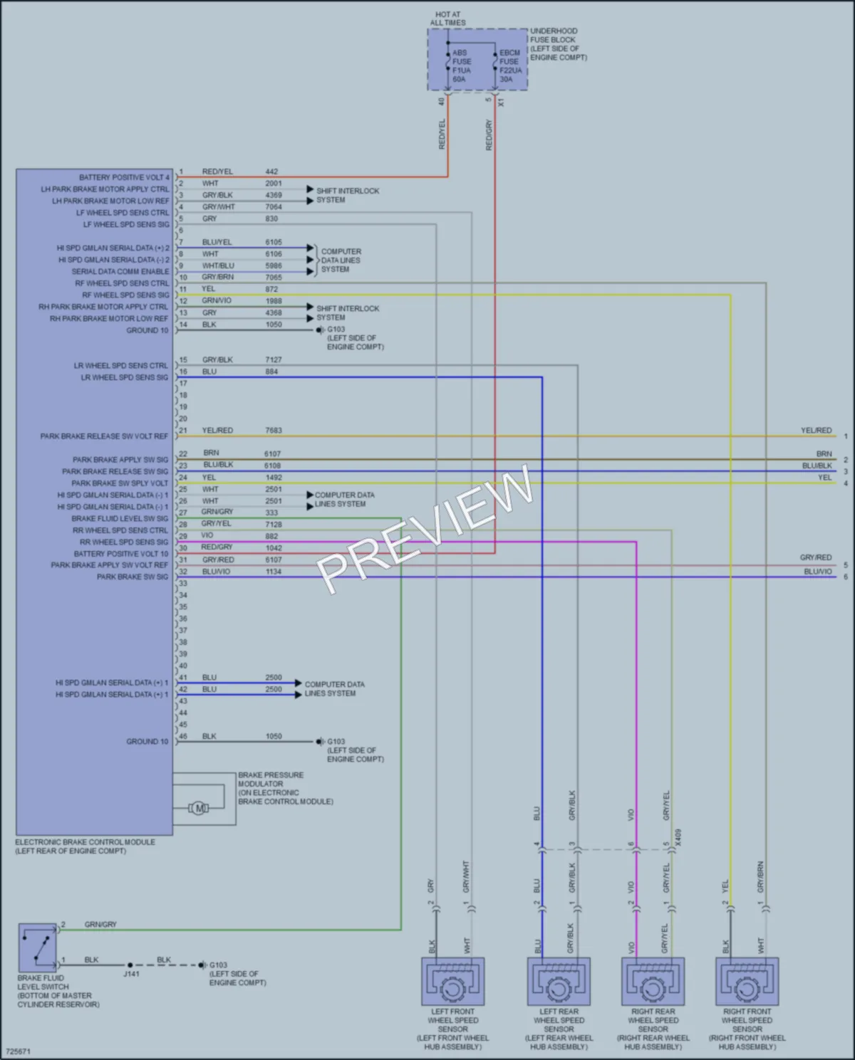 2020 Cadillac XT6 Anti Lock Brakes wiring diagram preview