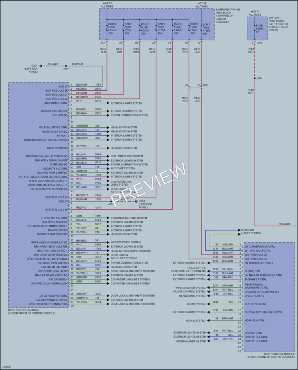 2020 Cadillac XT6 Body Control Modules wiring diagram preview