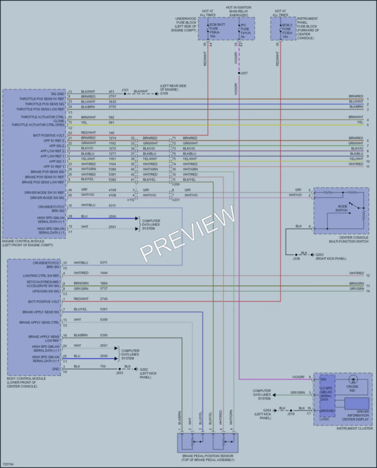2020 Cadillac XT6 Cruise Control wiring diagram preview