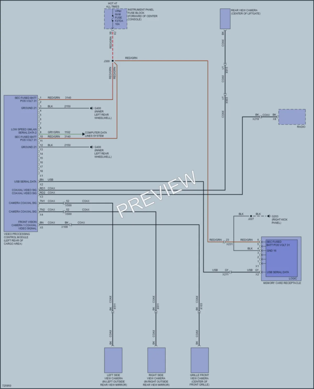 2020 Cadillac XT6 Navigation wiring diagram preview