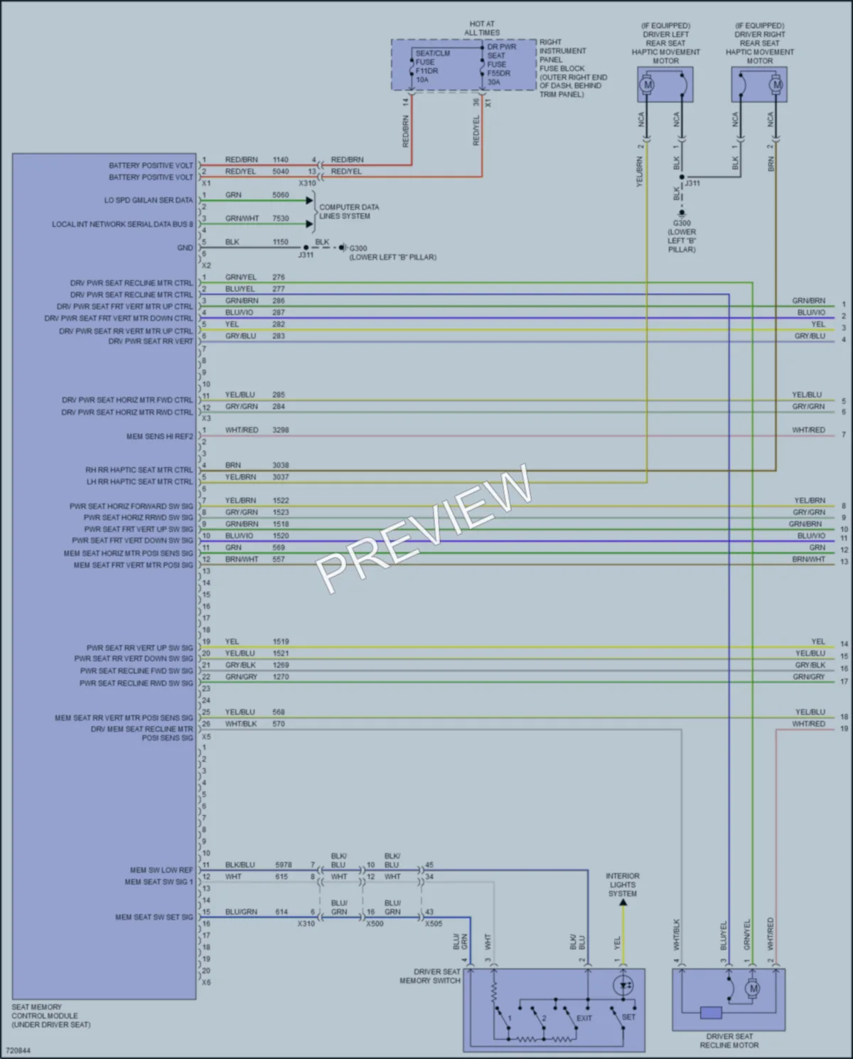 2020 Chevrolet 1500Silverado Memory Systems wiring diagram preview