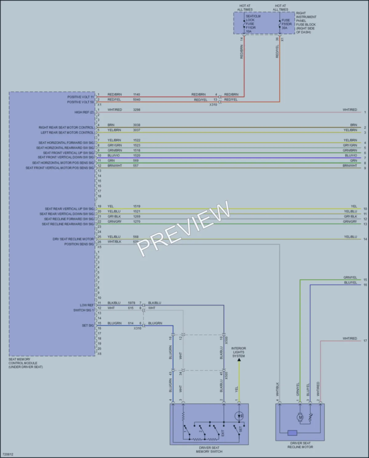 2020 Chevrolet 2500HDSilverado Memory Systems wiring diagram preview