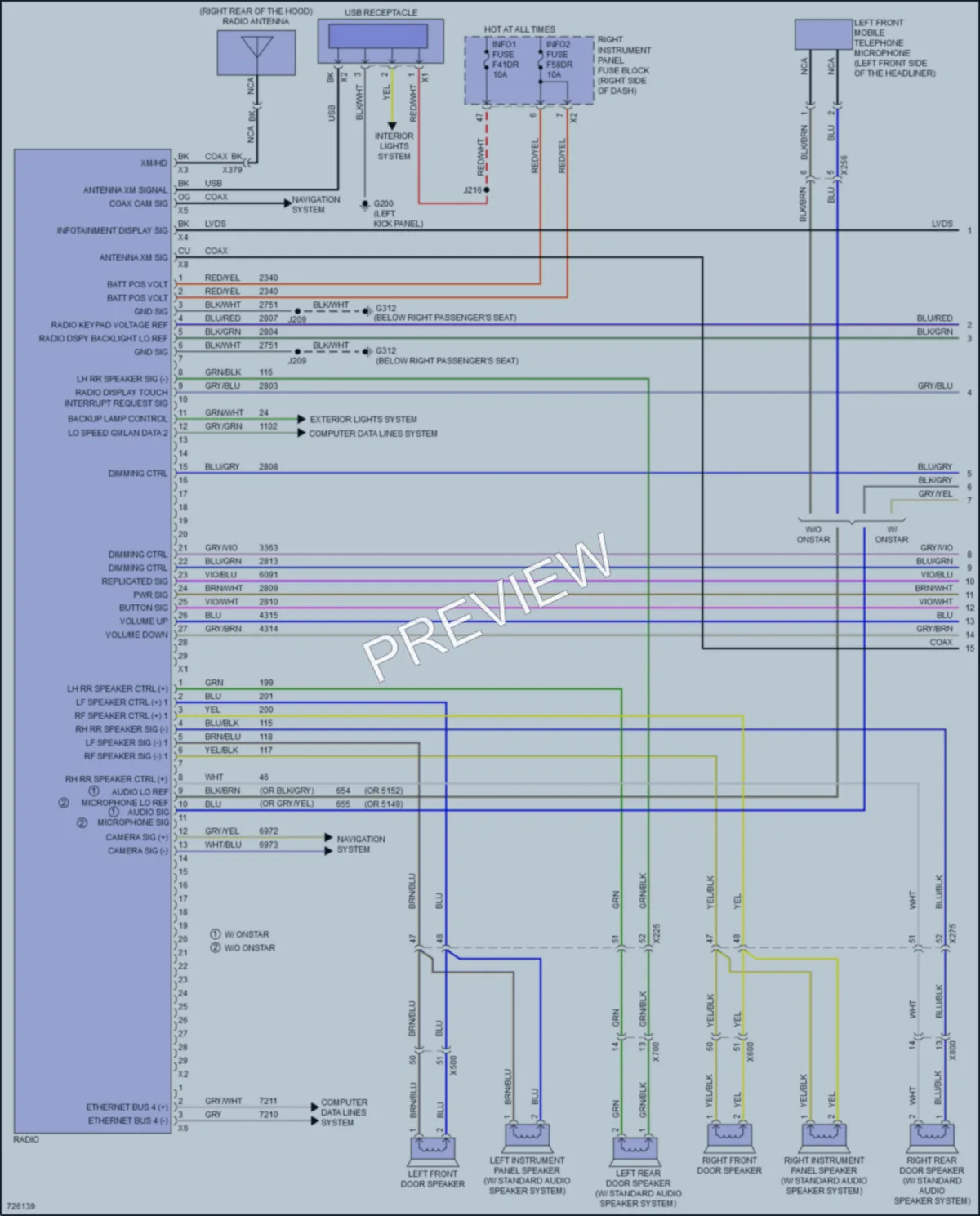 2020 Chevrolet 2500HDSilverado Radio wiring diagram preview