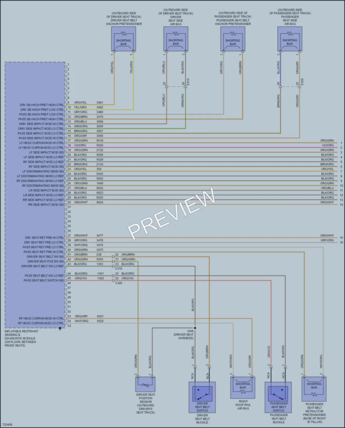 2020 Chevrolet 2500HDSilverado Supplemental Restraints wiring diagram preview