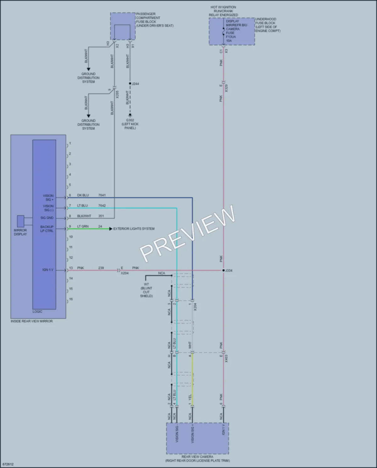 2020 Chevrolet 3500Express Power Mirrors wiring diagram preview