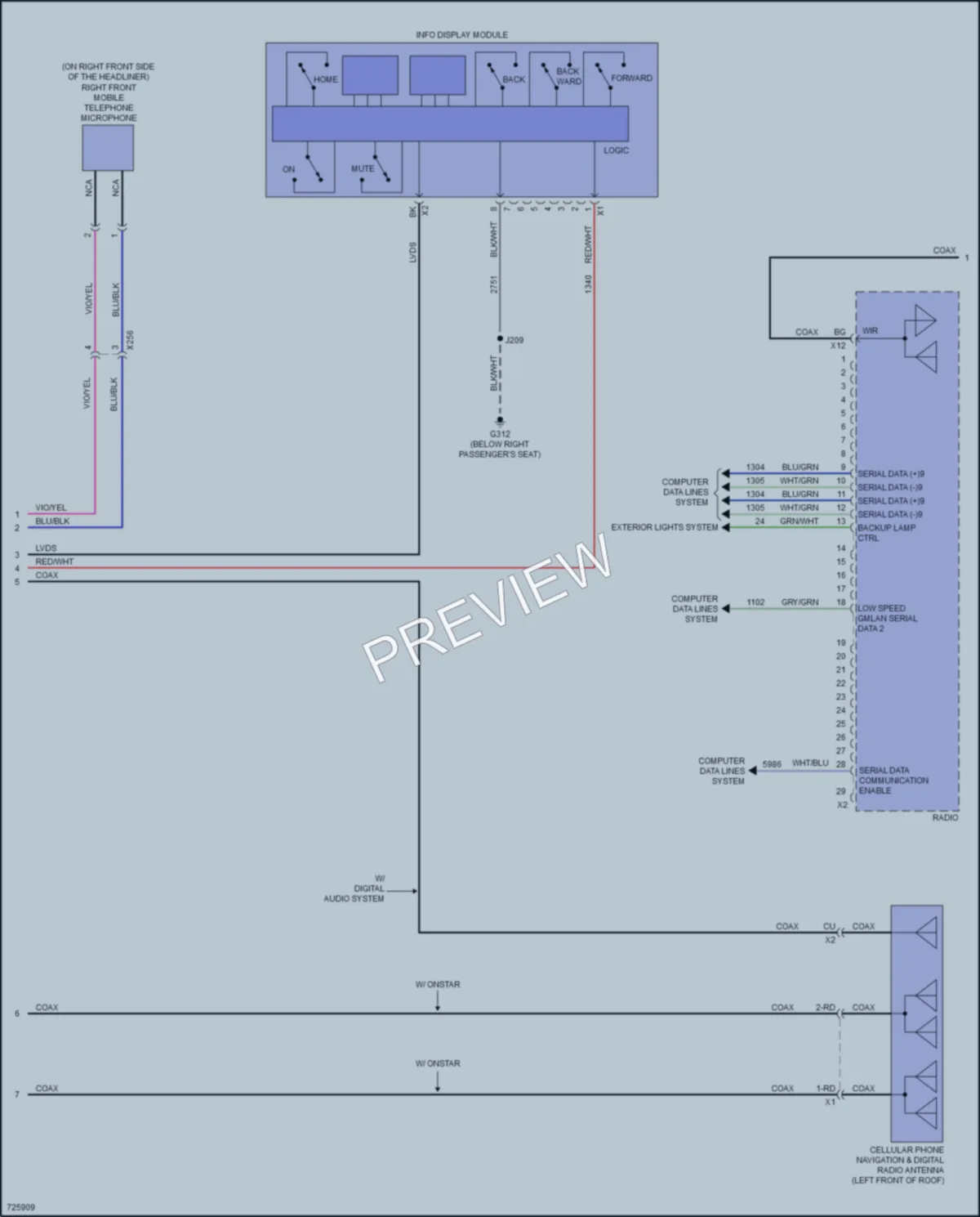 2020 Chevrolet 3500HDSilverado Navigation wiring diagram preview