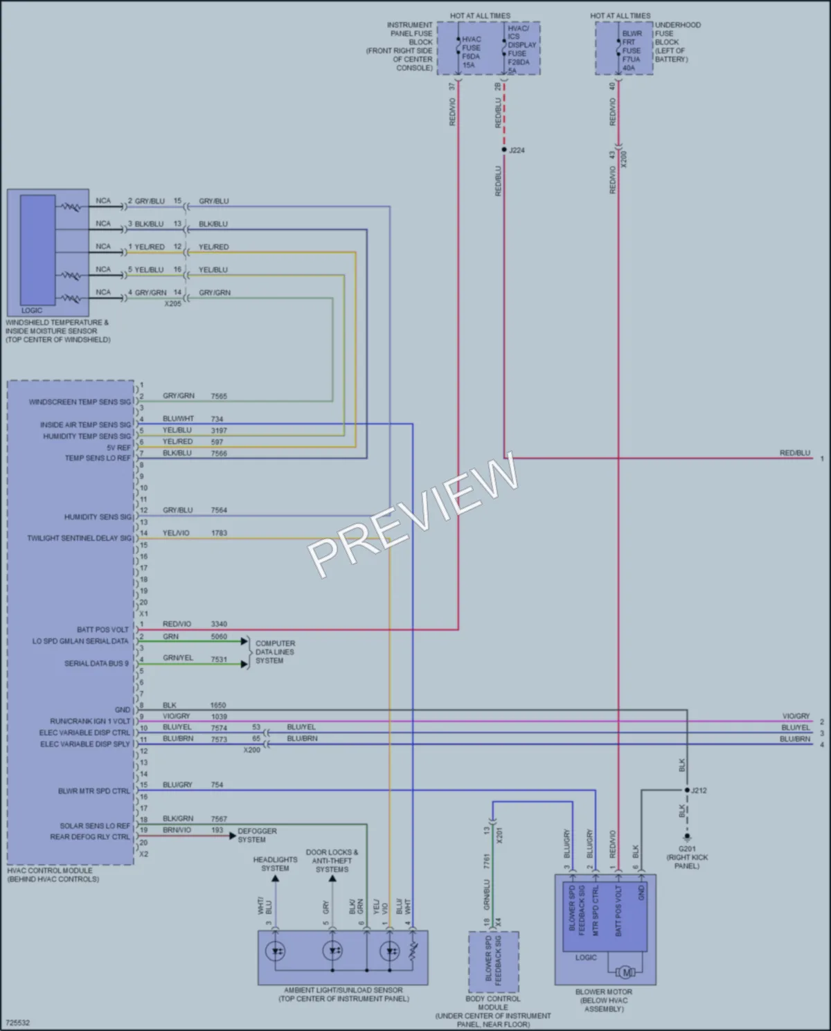 2020 Chevrolet Blazer Air Conditioning wiring diagram preview
