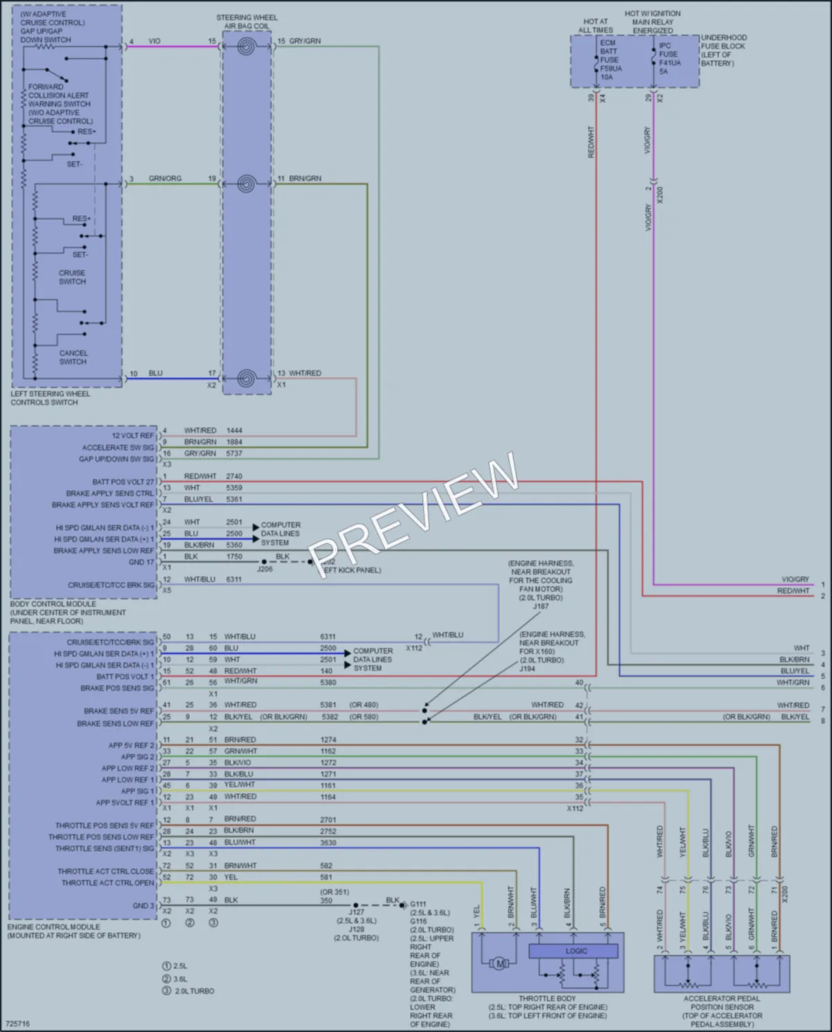 2020 Chevrolet Blazer Cruise Control wiring diagram preview