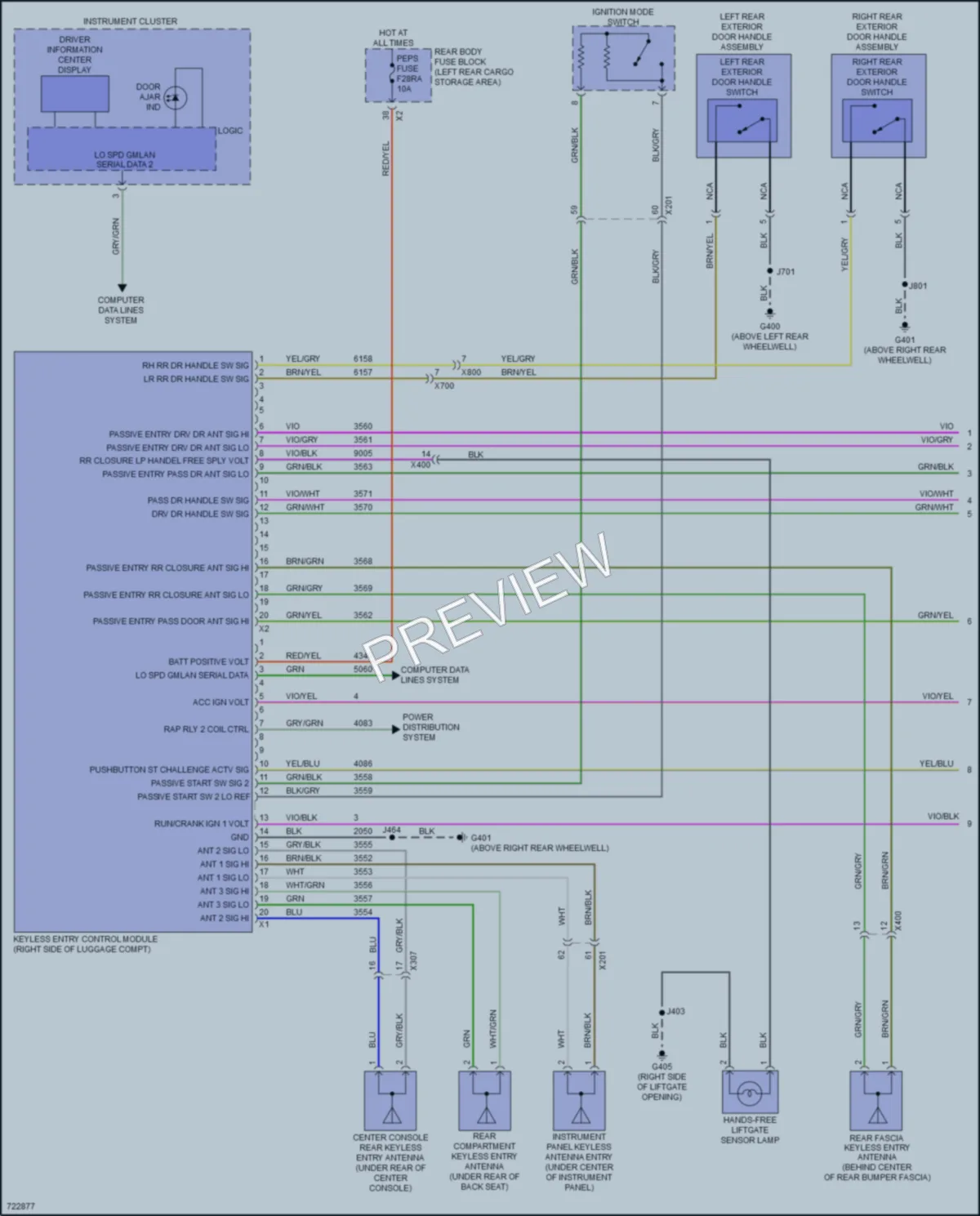 2020 Chevrolet Blazer Power Door Locks wiring diagram preview