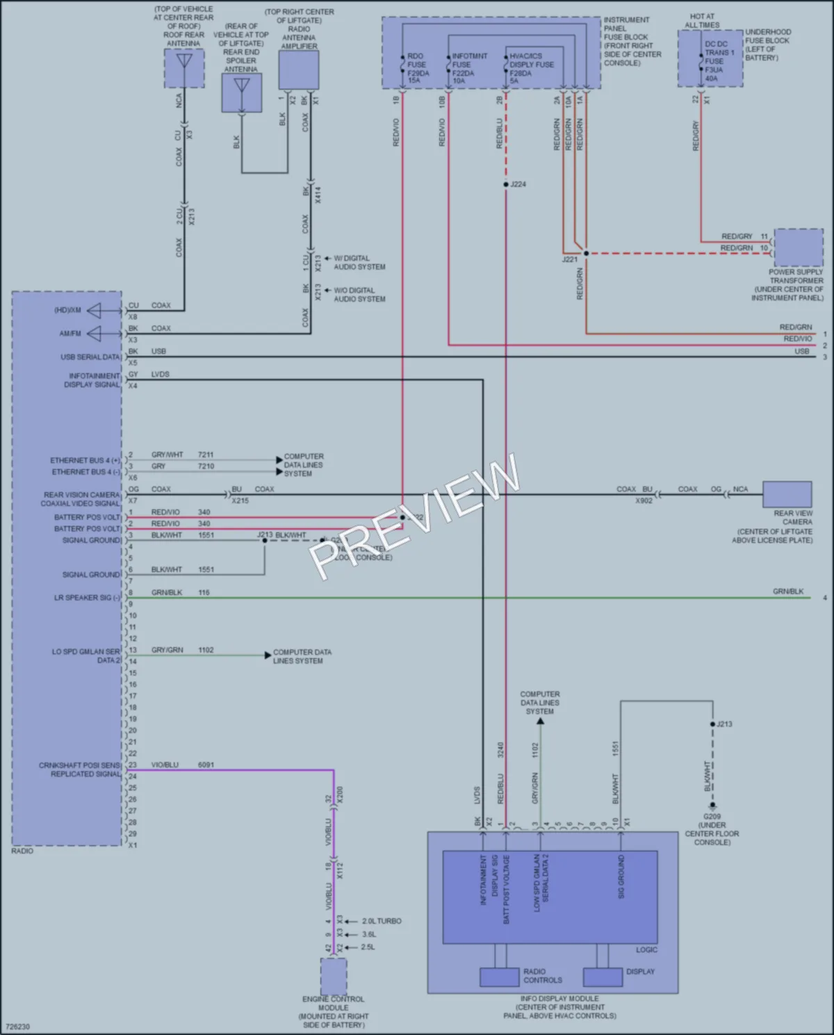 2020 Chevrolet Blazer Radio wiring diagram preview