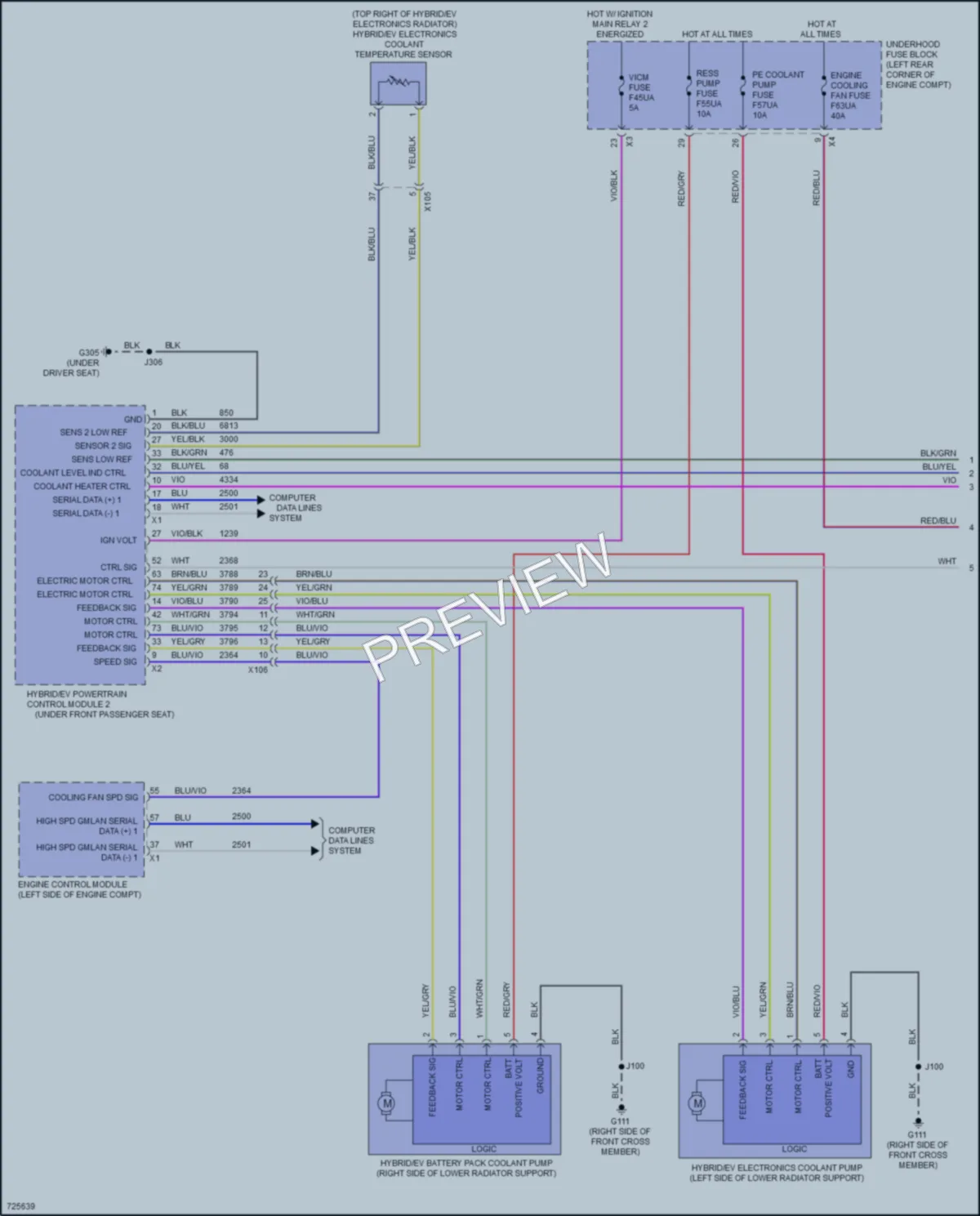 2020 Chevrolet BoltEV Cooling Fan wiring diagram preview