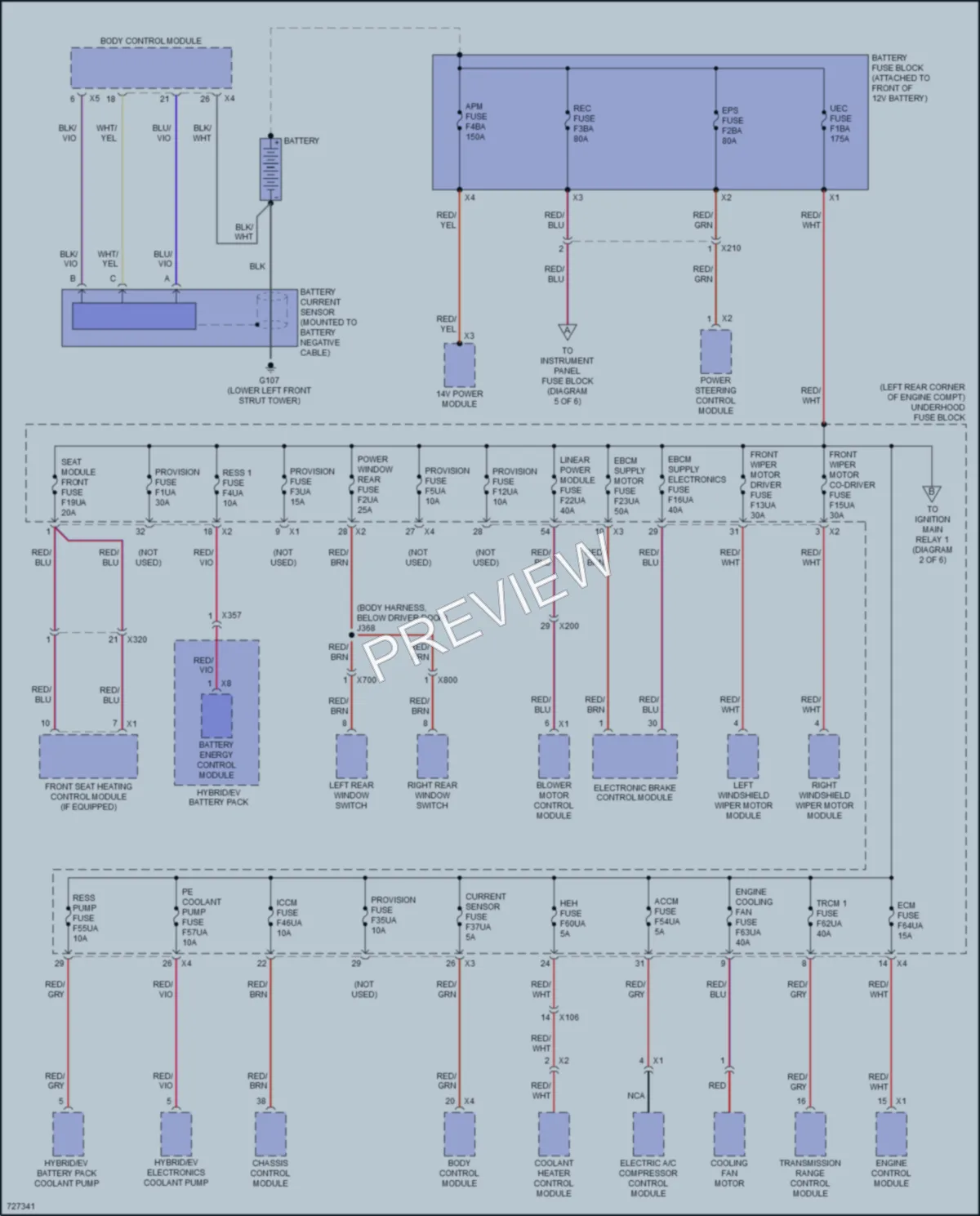 2020 Chevrolet BoltEV Power Distribution wiring diagram preview