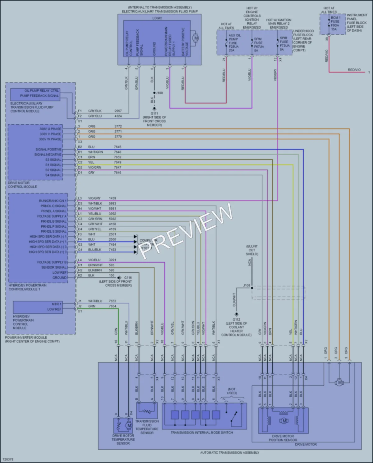 2020 Chevrolet BoltEV Transmission wiring diagram preview