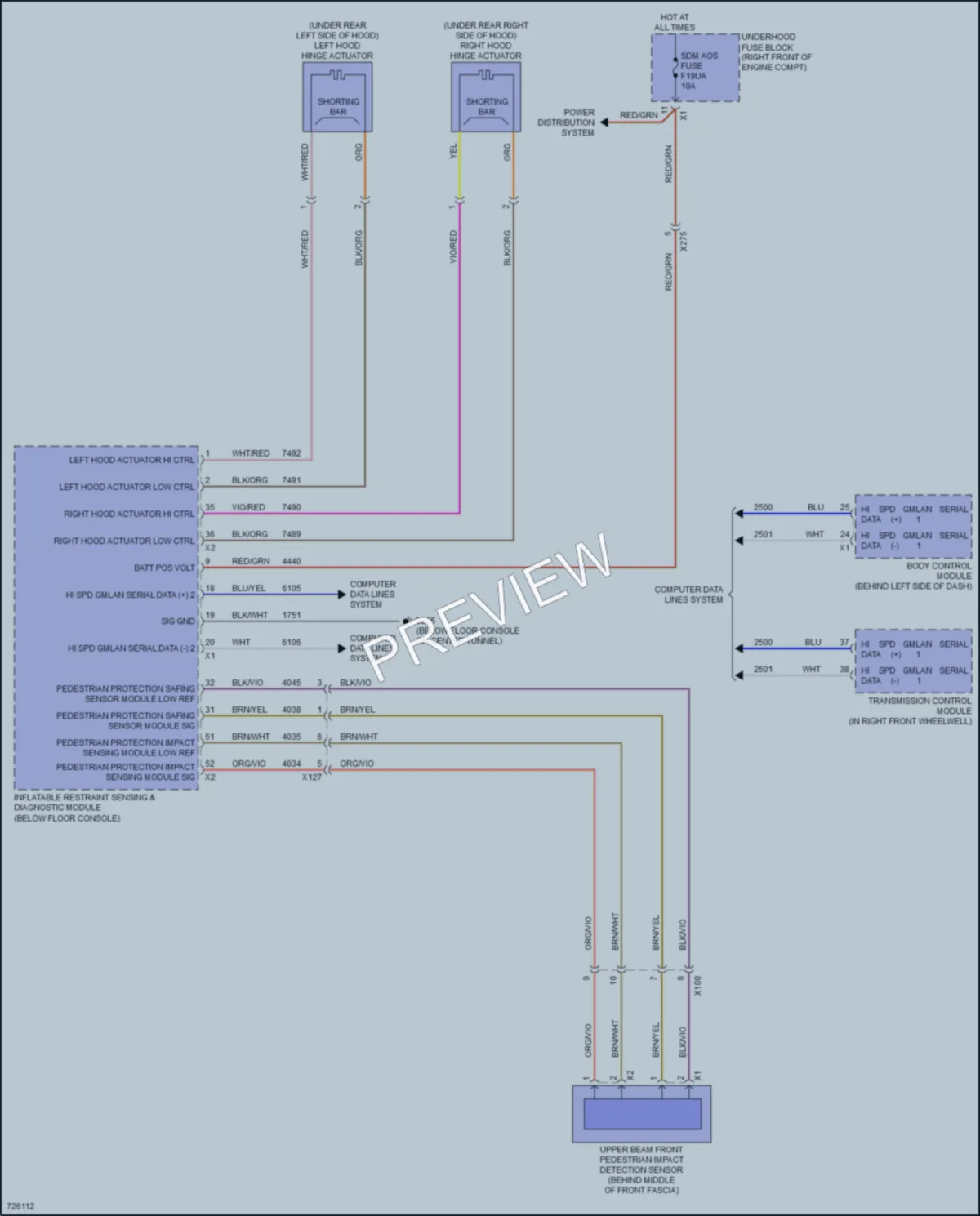2020 Chevrolet Camaro Active Bodyworks wiring diagram preview