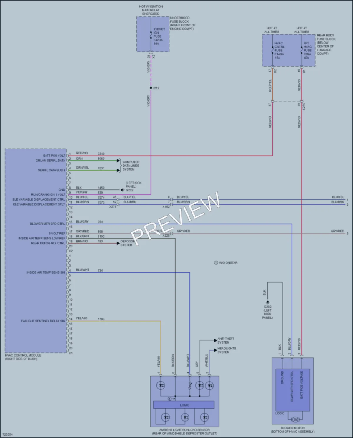 2020 Chevrolet Camaro Air Conditioning wiring diagram preview