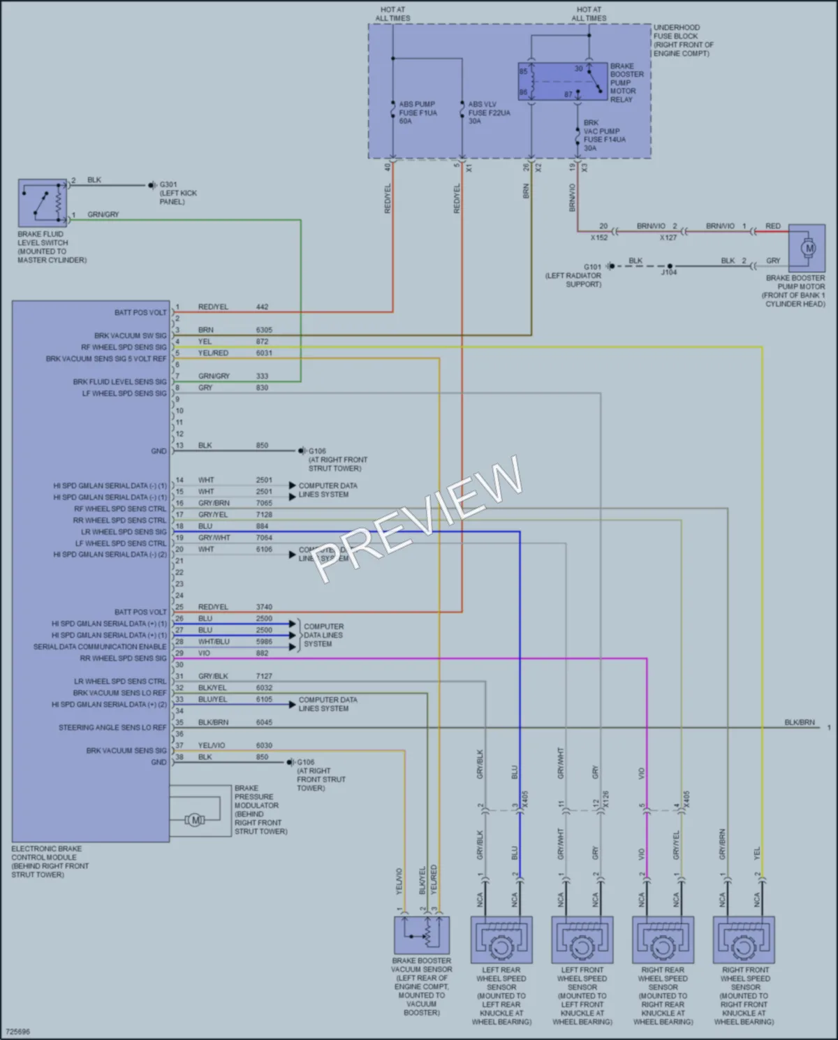 2020 Chevrolet Camaro Anti Lock Brakes wiring diagram preview