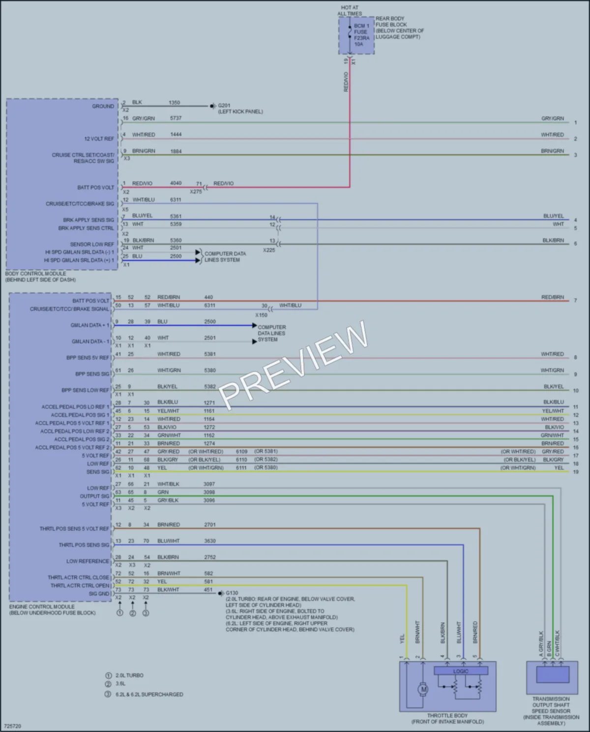 2020 Chevrolet Camaro Cruise Control wiring diagram preview