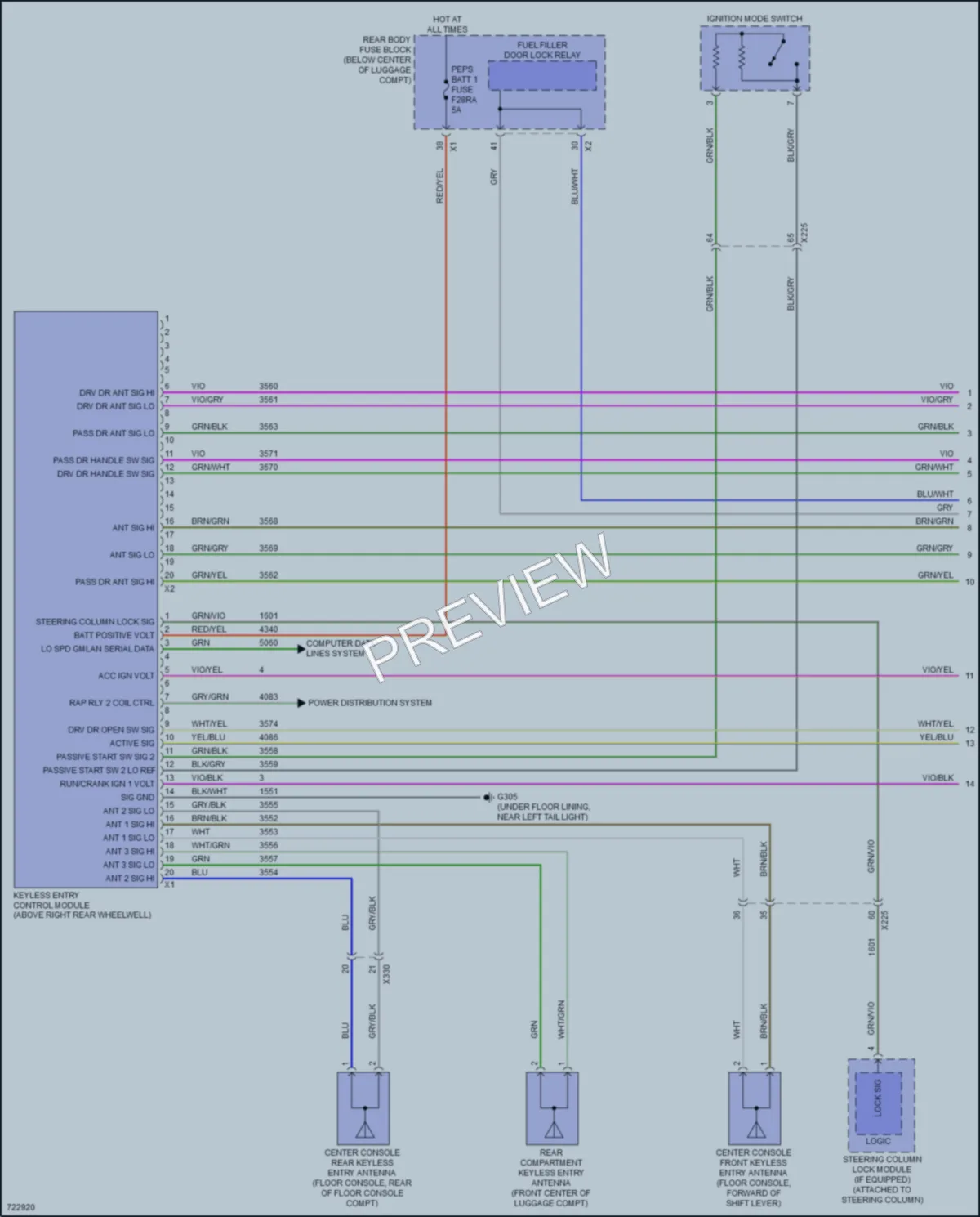 2020 Chevrolet Camaro Power Door Locks wiring diagram preview