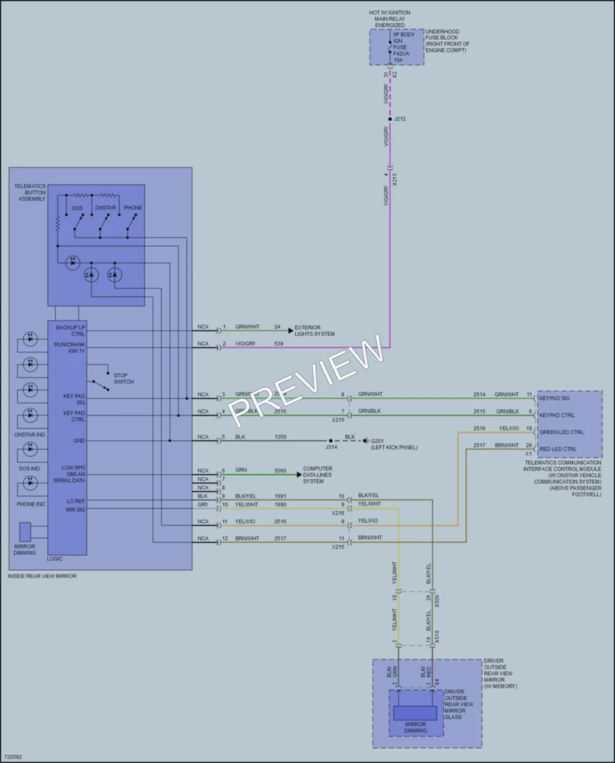 2020 Chevrolet Camaro Power Mirrors wiring diagram preview