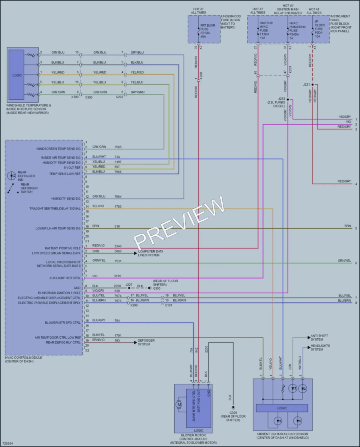 2020 Chevrolet Colorado Air Conditioning wiring diagram preview
