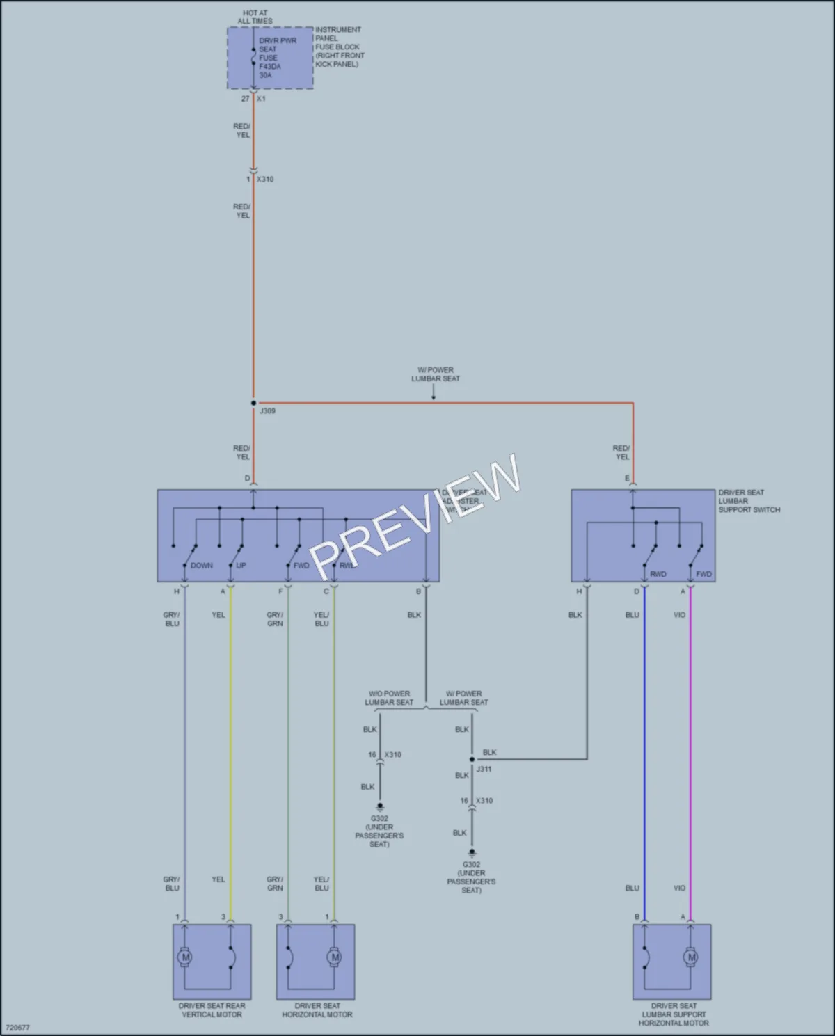 2020 Chevrolet Colorado Power Seats wiring diagram preview