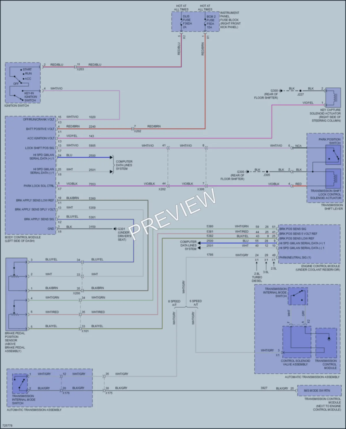 2020 Chevrolet Colorado Shift Interlock wiring diagram preview