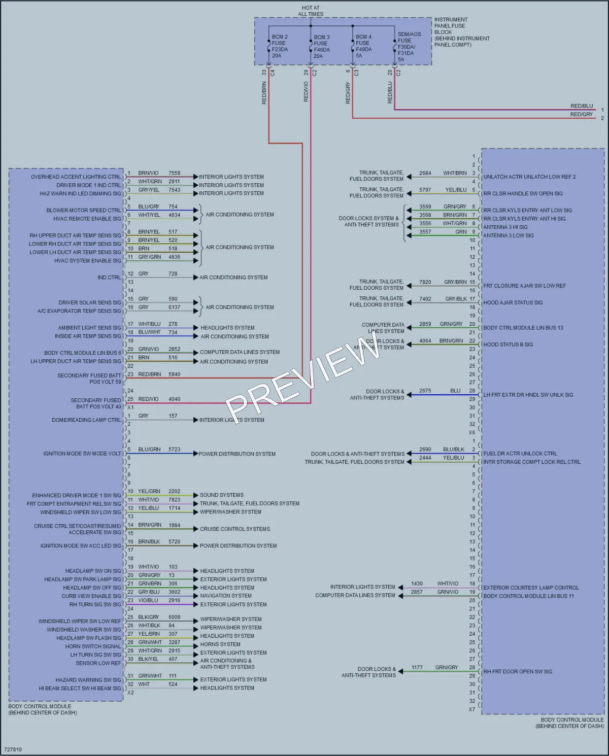 2020 Chevrolet CorvetteStingray Body Control Modules wiring diagram preview