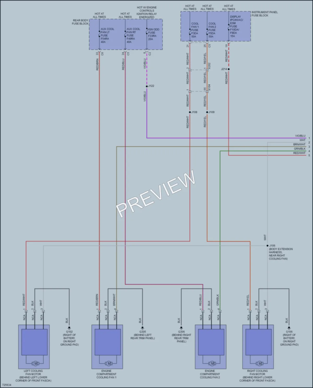 2020 Chevrolet CorvetteStingray Cooling Fan wiring diagram preview