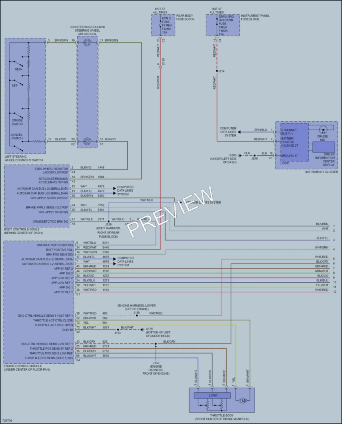 2020 Chevrolet CorvetteStingray Cruise Control wiring diagram preview