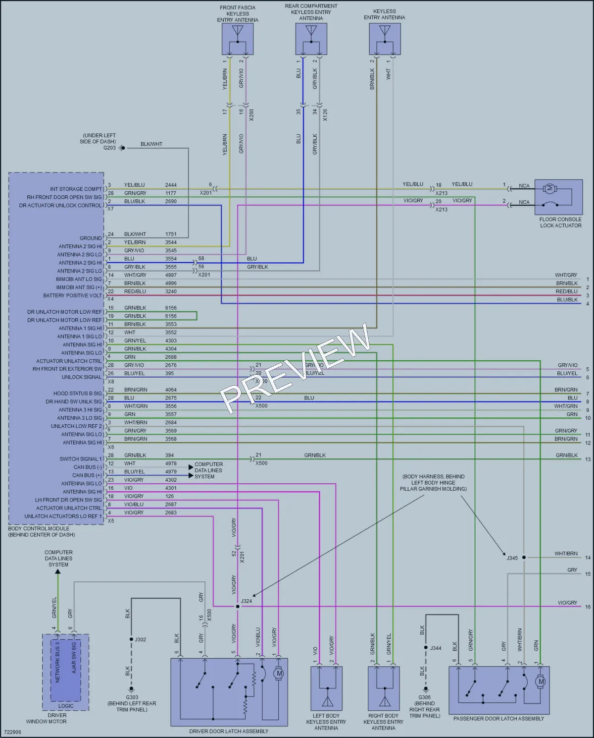 2020 Chevrolet CorvetteStingray Power Door Locks wiring diagram preview