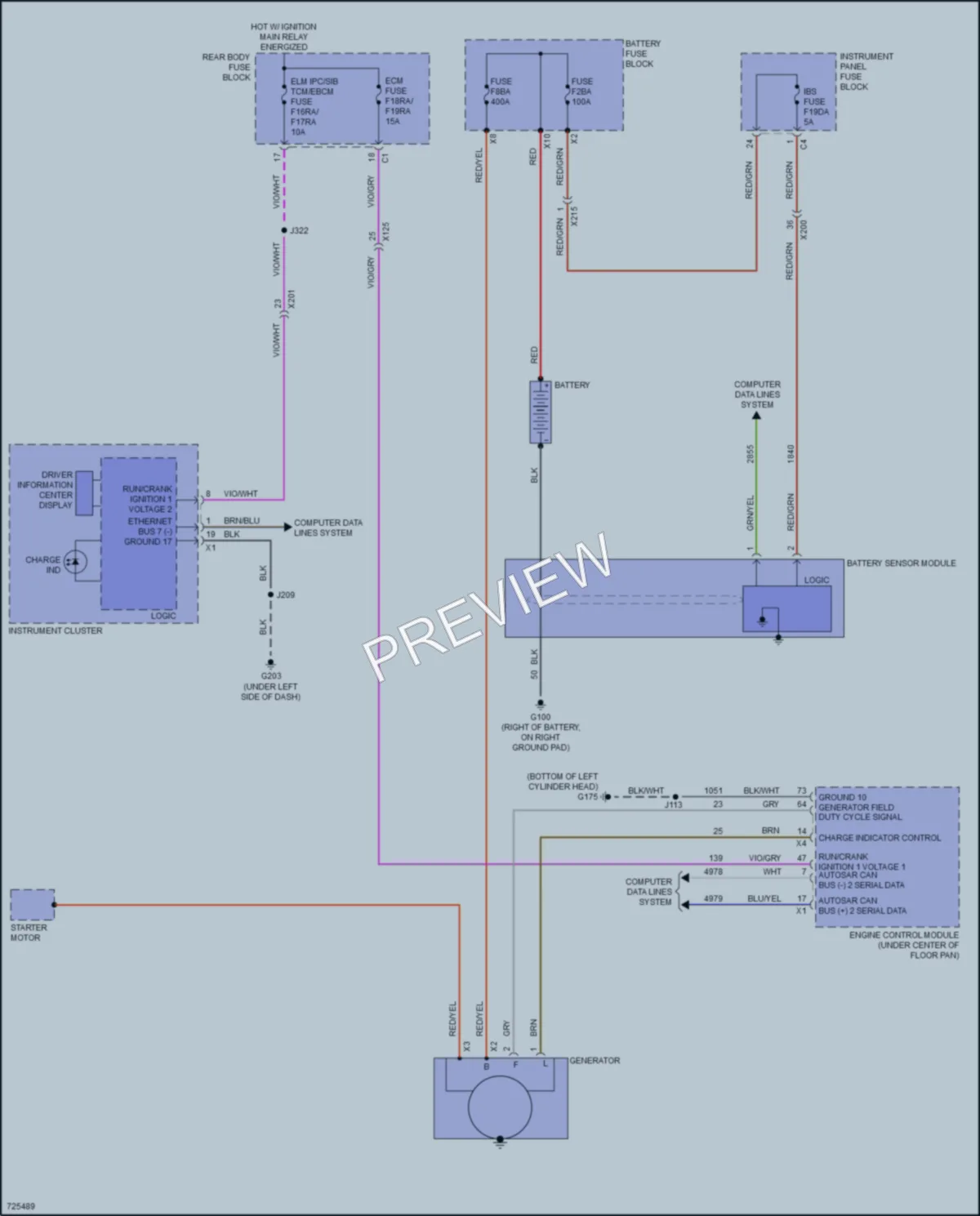 2020 Chevrolet CorvetteStingray Starting Charging wiring diagram preview