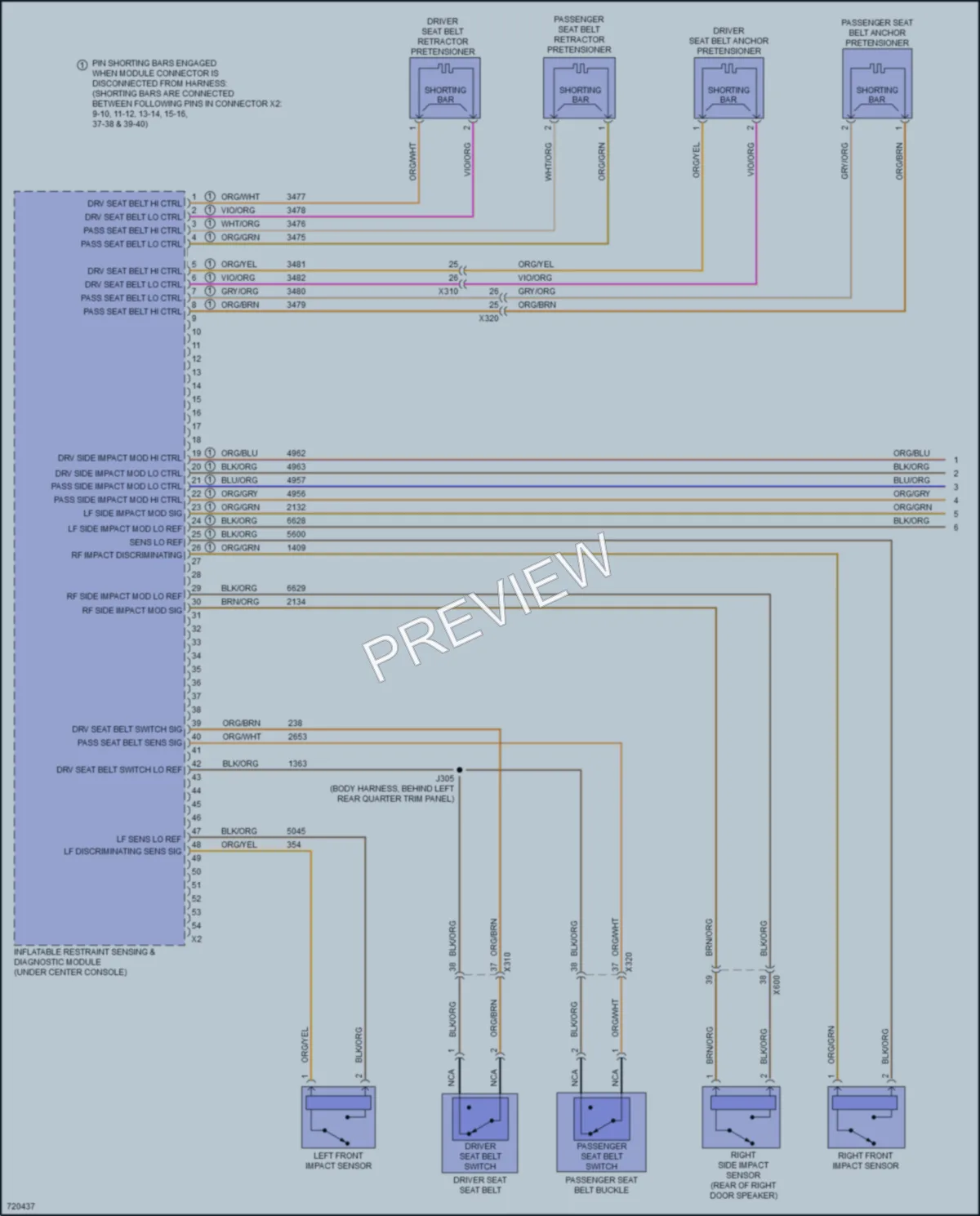 2020 Chevrolet CorvetteStingray Supplemental Restraints wiring diagram preview