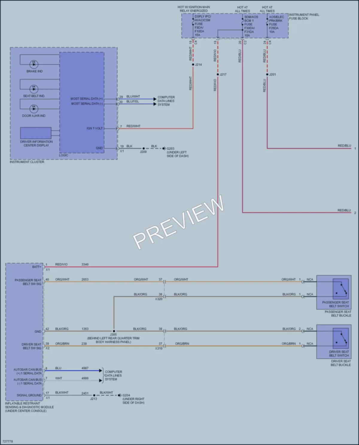 2020 Chevrolet CorvetteStingray Warning Systems wiring diagram preview