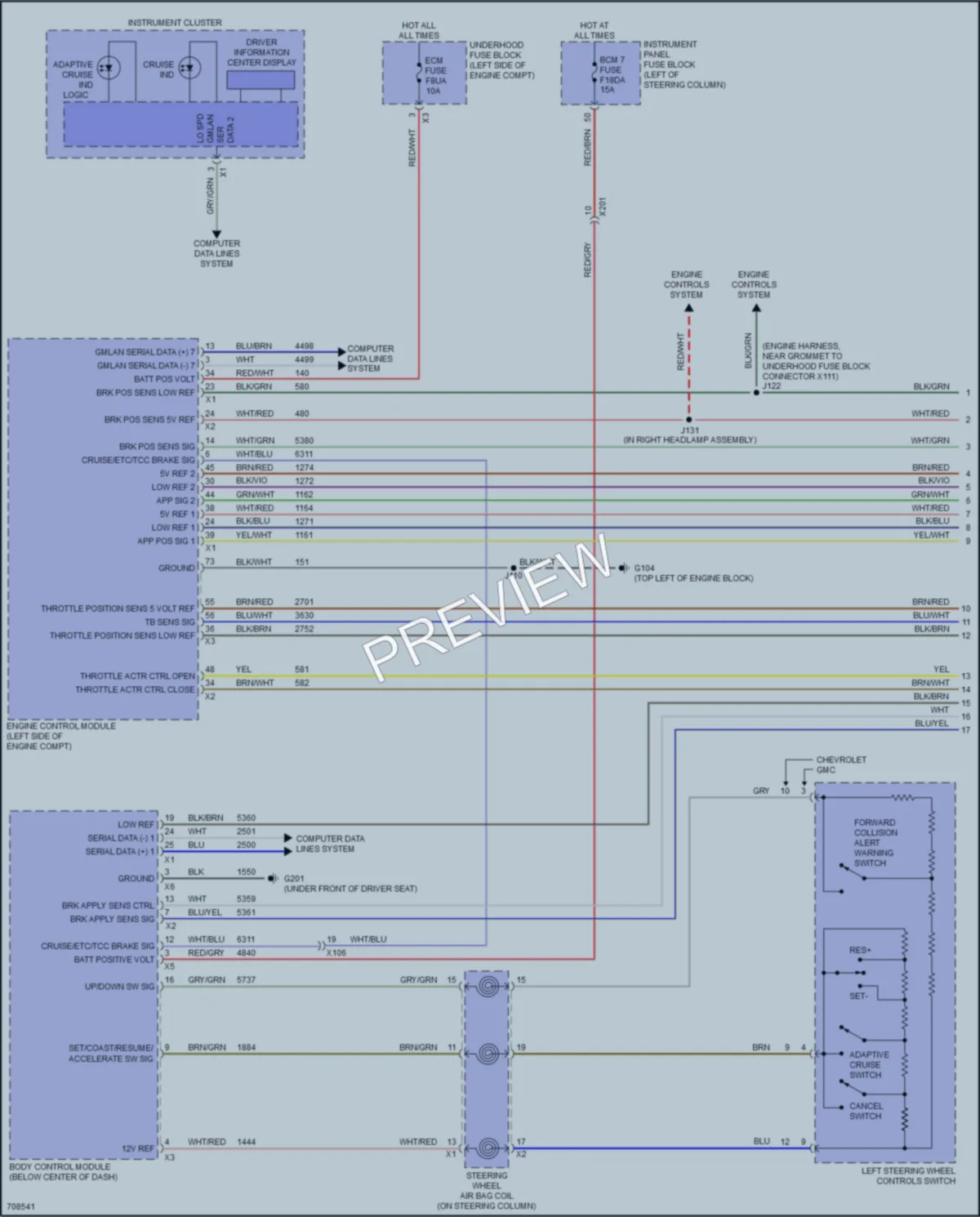 2020 Chevrolet Equinox Cruise Control wiring diagram preview