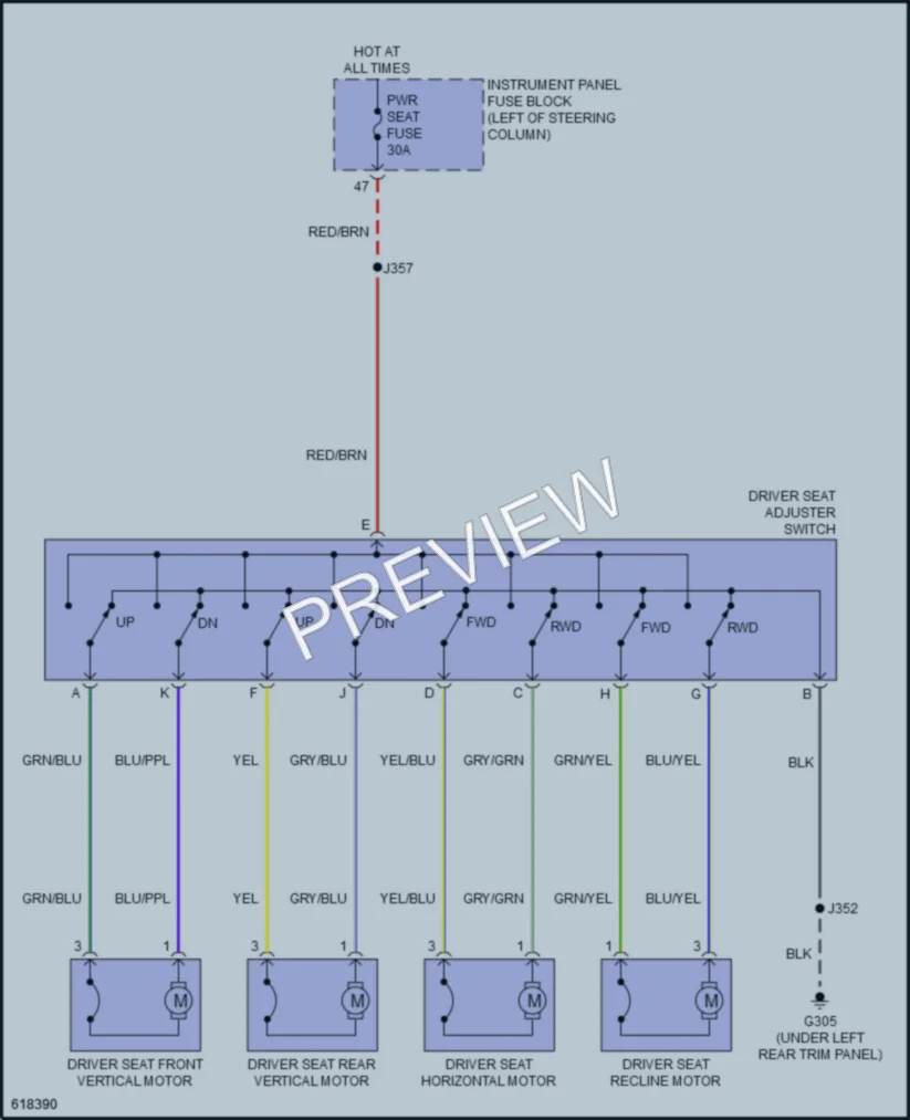2020 Chevrolet Equinox Power Seats wiring diagram preview
