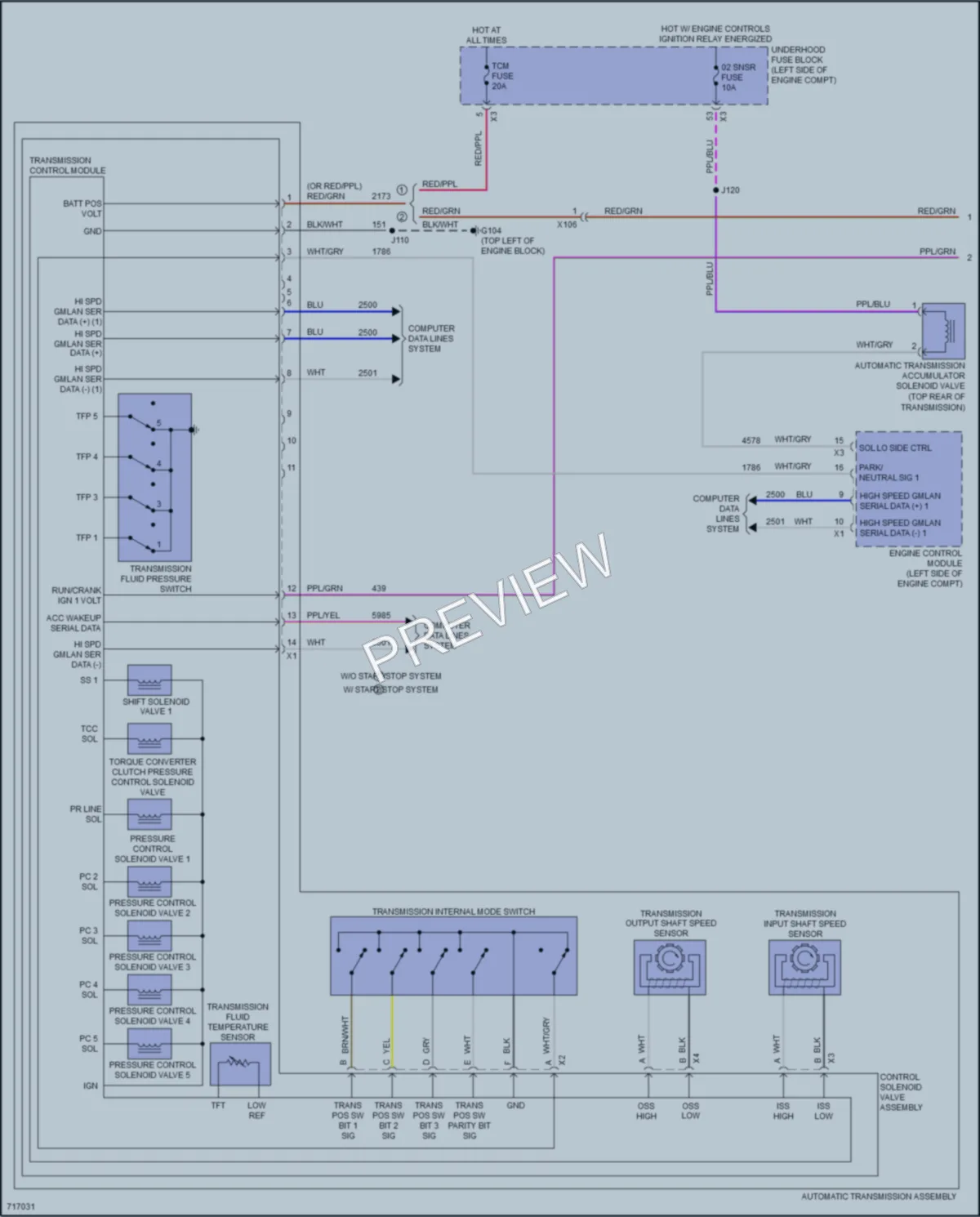 2020 Chevrolet Equinox Transmission wiring diagram preview