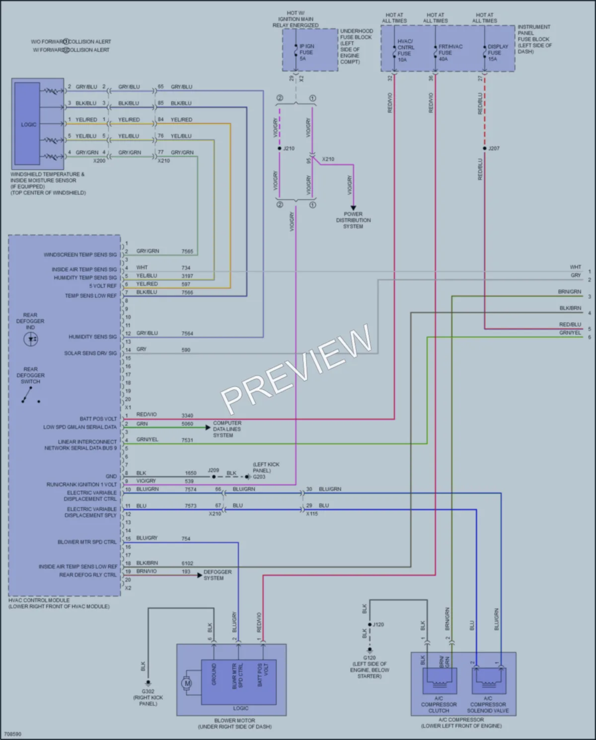 2020 Chevrolet Impala Air Conditioning wiring diagram preview