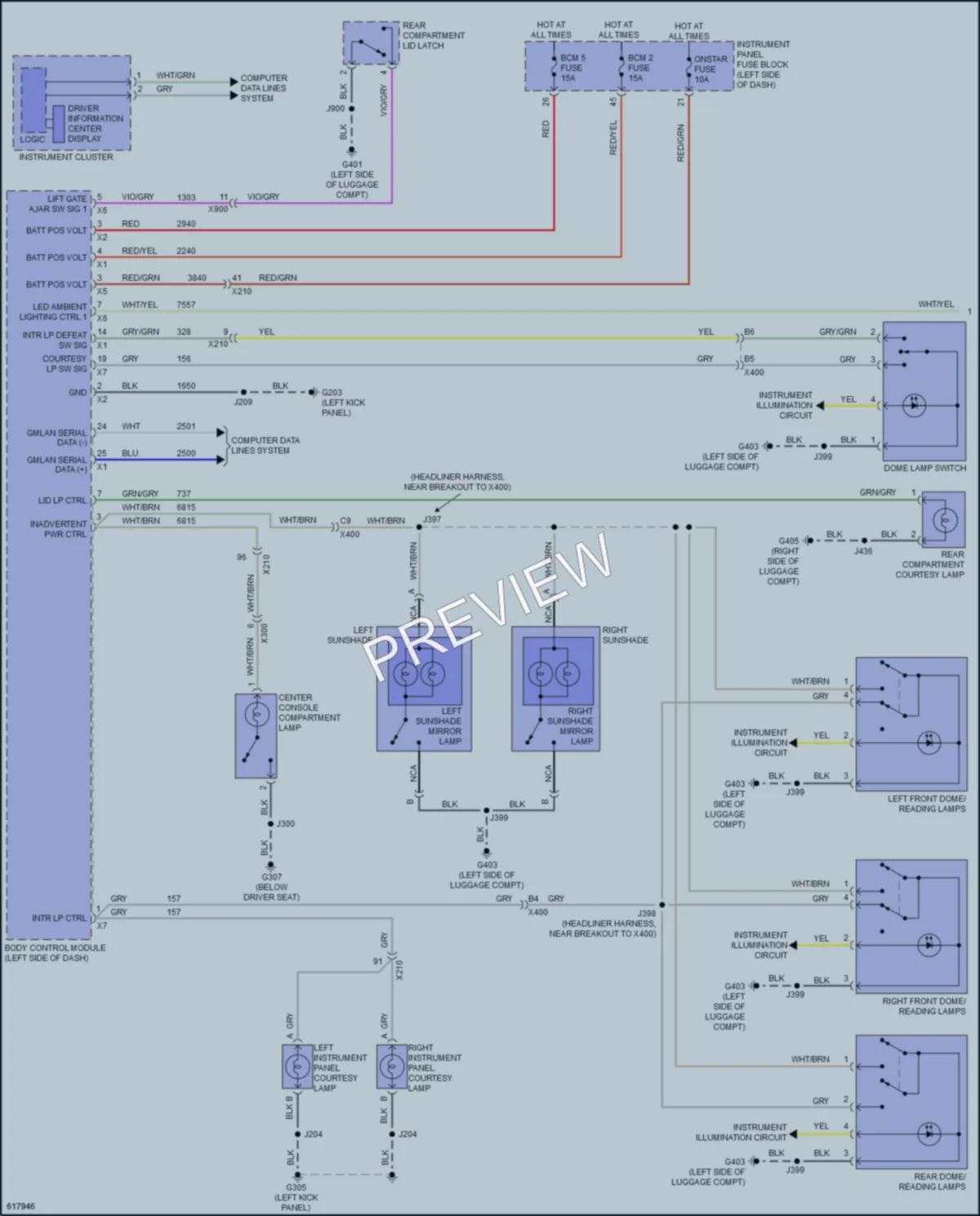 2020 Chevrolet Impala Interior Lights wiring diagram preview