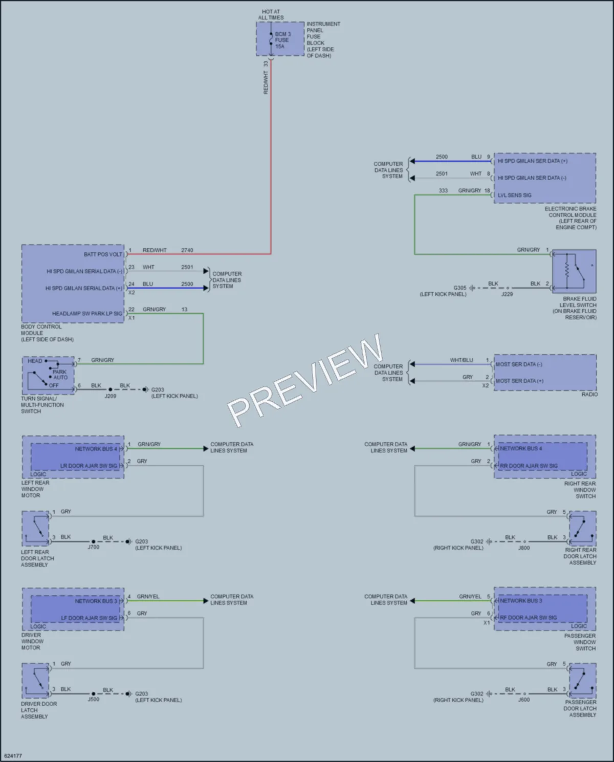 2020 Chevrolet Impala Warning Systems wiring diagram preview