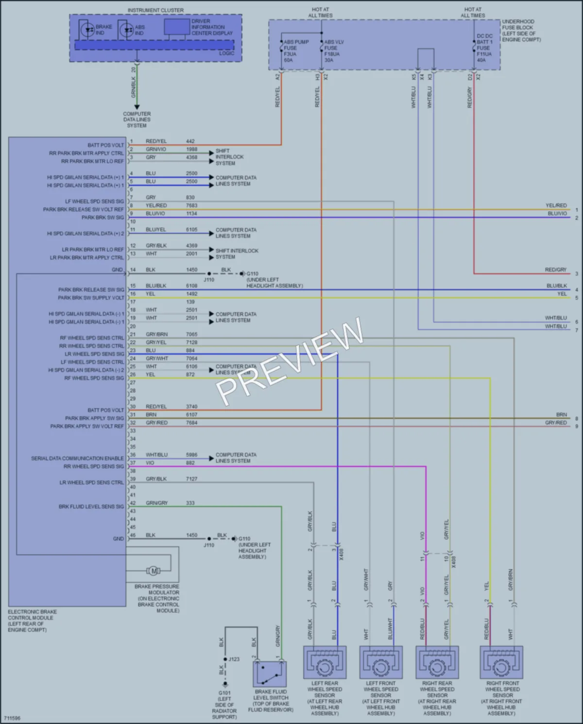 2020 Chevrolet Malibu Anti Lock Brakes wiring diagram preview